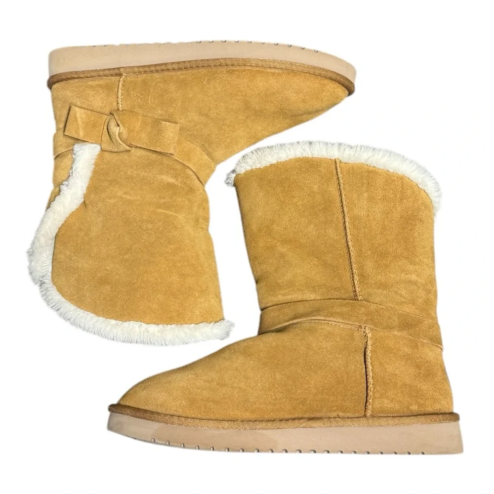 Koolaburra‎ By Ugg Women's Arlena Short Boots Suede 1128258W Tan 10 Wide Winter